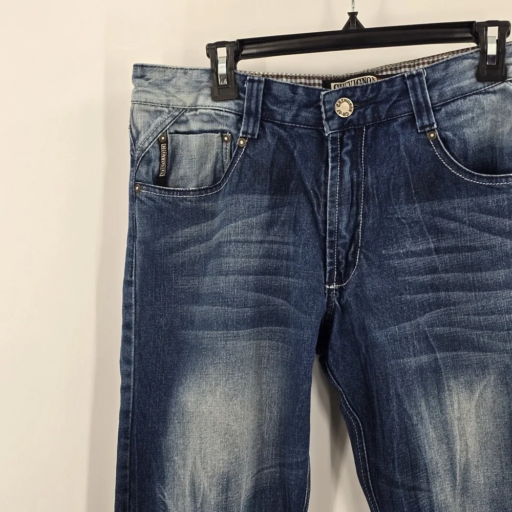 Chevignon 57 Mens‎ Jeans 34 Vintage Fade Western Vibe Thick Denim